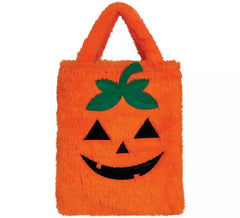 Panier citrouille en peluche 19x23 cm