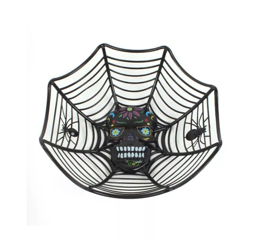 Translation missing: fr.Cesta Telaraña con Calavera 27x25,5x7,5 cm en varios colores