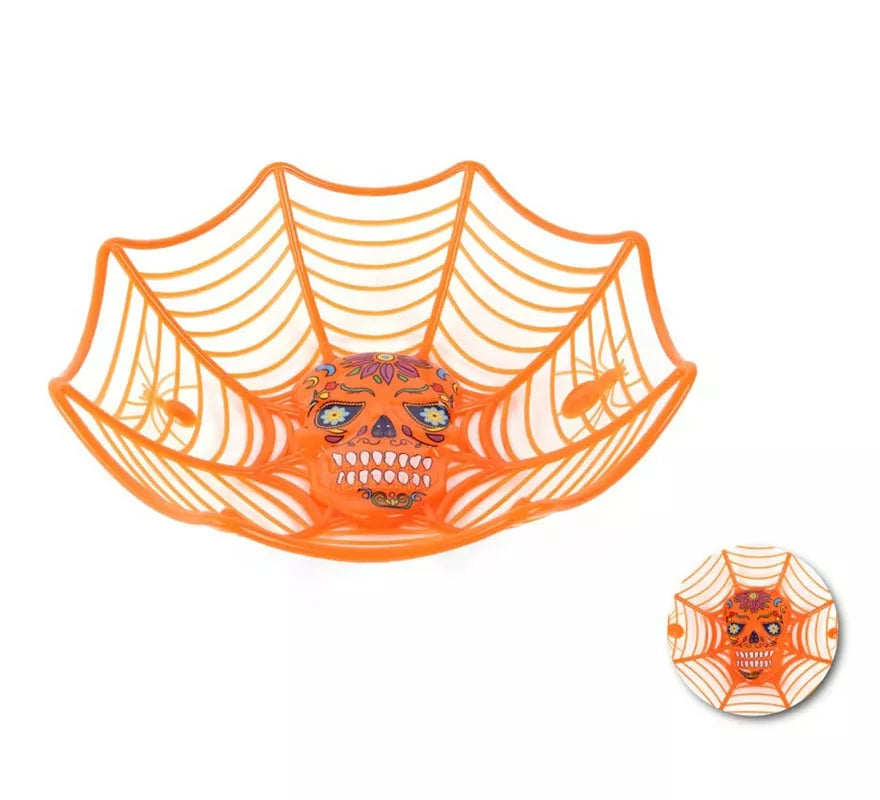 Translation missing: fr.Cesta Telaraña con Calavera 27x25,5x7,5 cm en varios colores