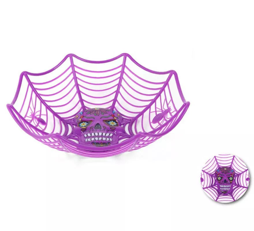 Translation missing: fr.Cesta Telaraña con Calavera 27x25,5x7,5 cm en varios colores