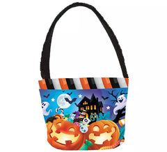 Panier multicolore Citrouilles et Fantômes 30x15 cm