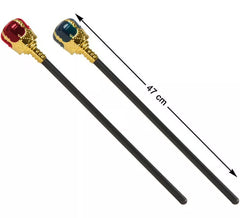 Sceptre de roi en 2 couleurs variés 47 cm