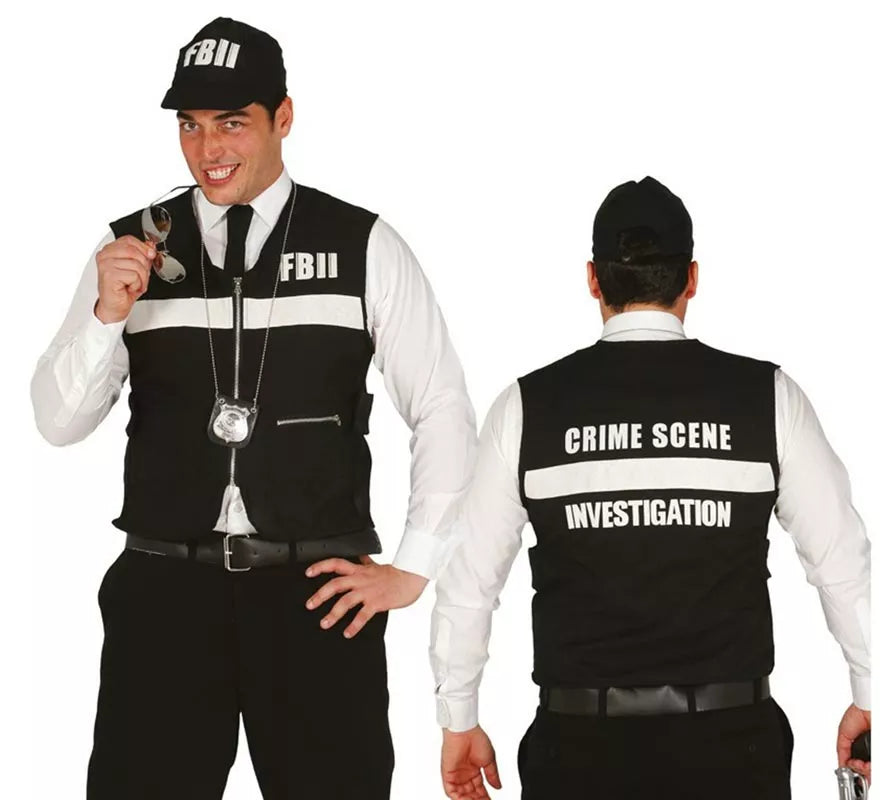 Translation missing: fr.Chaleco antibalas y gorra del F.B.I. para adulto