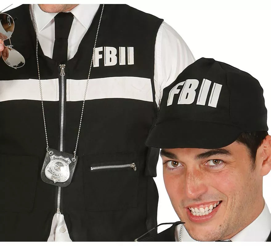 Translation missing: fr.Chaleco antibalas y gorra del F.B.I. para adulto