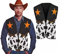 Gilet de cowboy de shérif adulte
