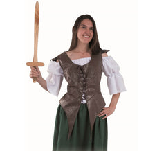 Gilet guerrier médiéval pour femme
