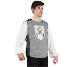 Gilet de guerrier médiéval gris pour homme
