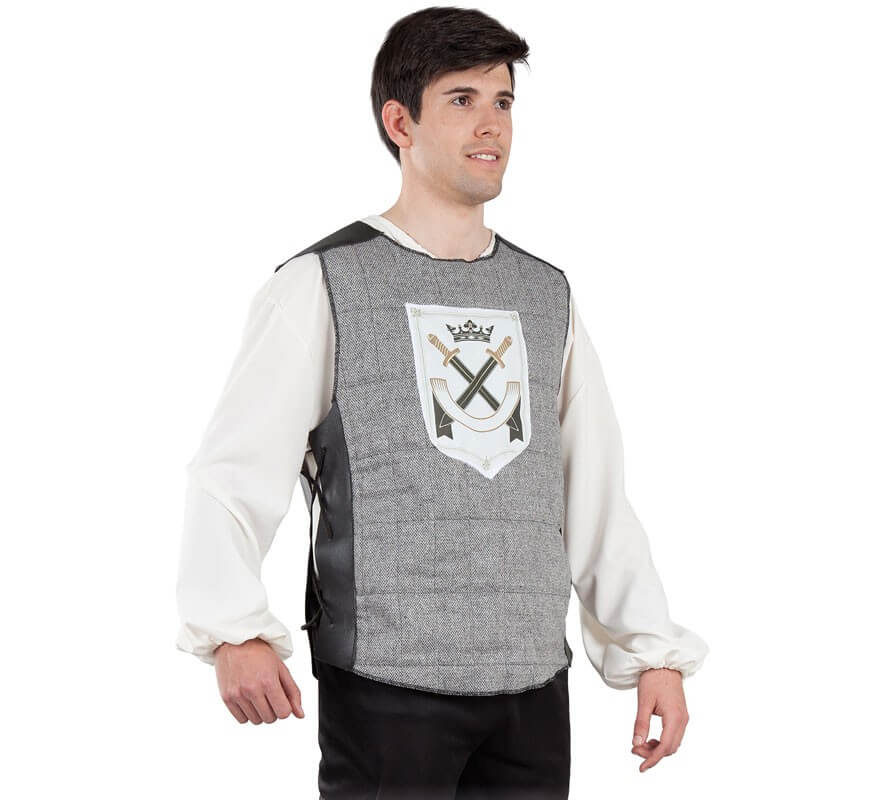 Translation missing: fr.Chaleco de Guerrero Medieval Gris para hombre