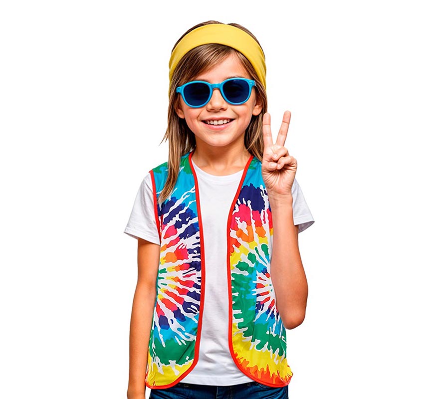 Translation missing: fr.Chaleco de Hippie círculos multicolor infantil