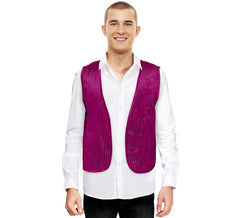 Gilet à sequins fuchsia pour adulte