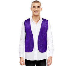 Gilet violet à paillettes pour adultes