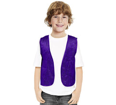 Gilet violet à paillettes pour enfants
