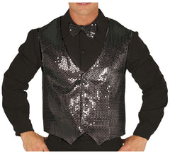 Gilet noir à sequins pour adulte