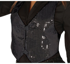 Gilet Femme Noir À Paillettes