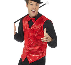 Gilet à Sequins Rouges pour homme