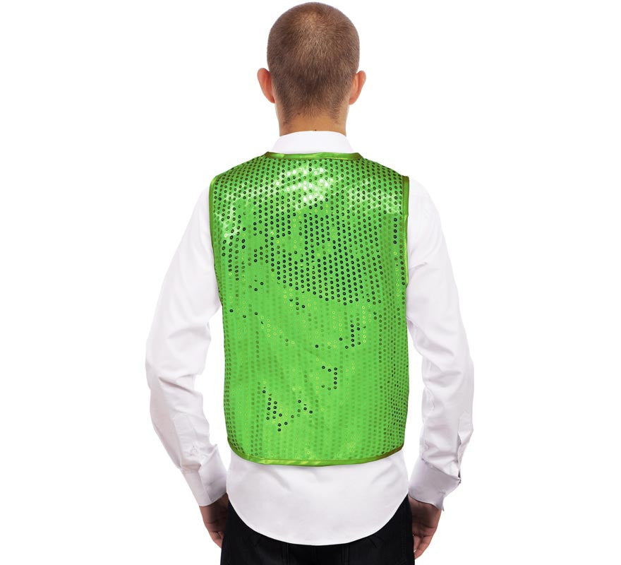 Translation missing: fr.Chaleco de Lentejuelas verde para adultos