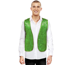 Gilet à paillettes vert pour adultes