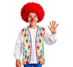 Gilet clown losanges et étoiles pour enfant