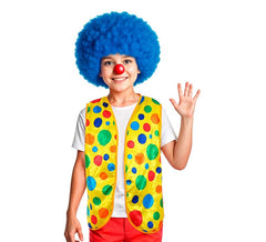 Gilet clown multicolore à pois pour enfants
