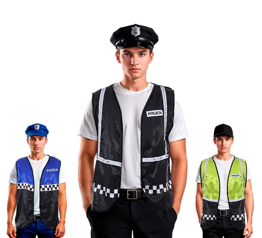 Translation missing: fr.Chaleco de Policía a cuadros adulto en varios colores