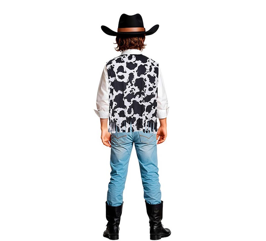 Translation missing: fr.Chaleco de Vaquero negro estampado infantil