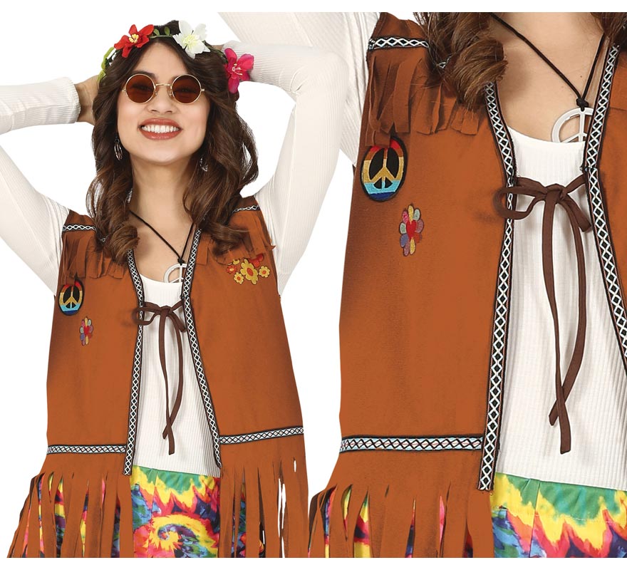 Translation missing: fr.Chaleco Hippie Marrón para Mujer