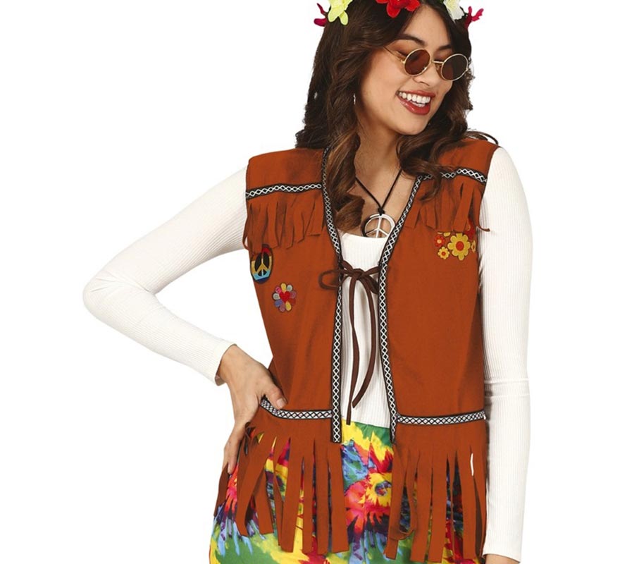 Translation missing: fr.Chaleco Hippie Marrón para Mujer