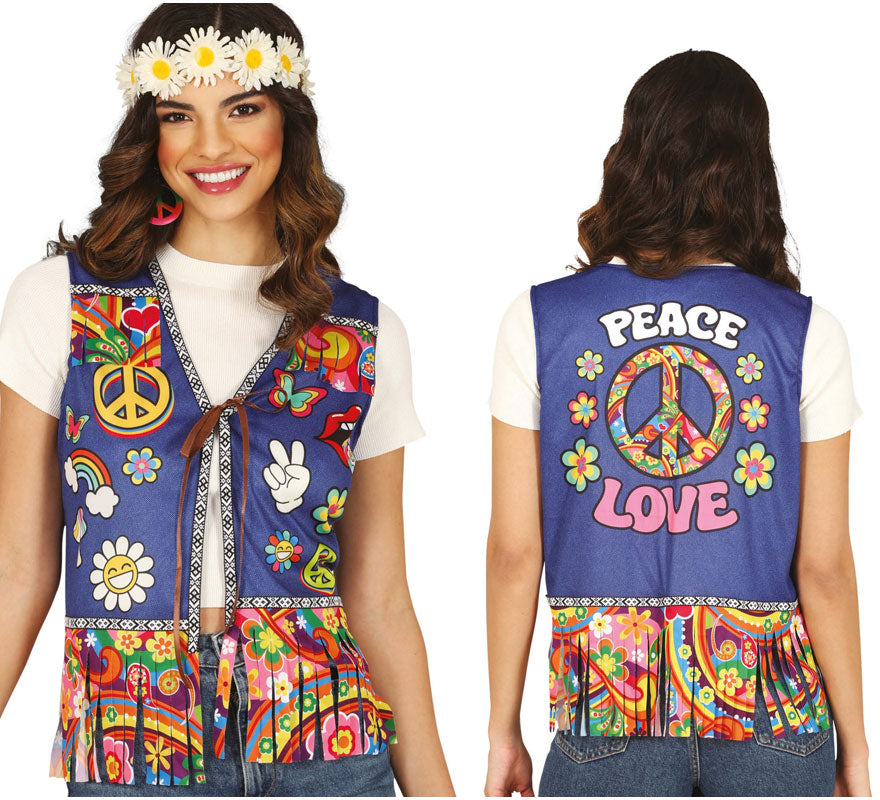 Translation missing: fr.Chaleco Hippie Peace &amp; Love adulto