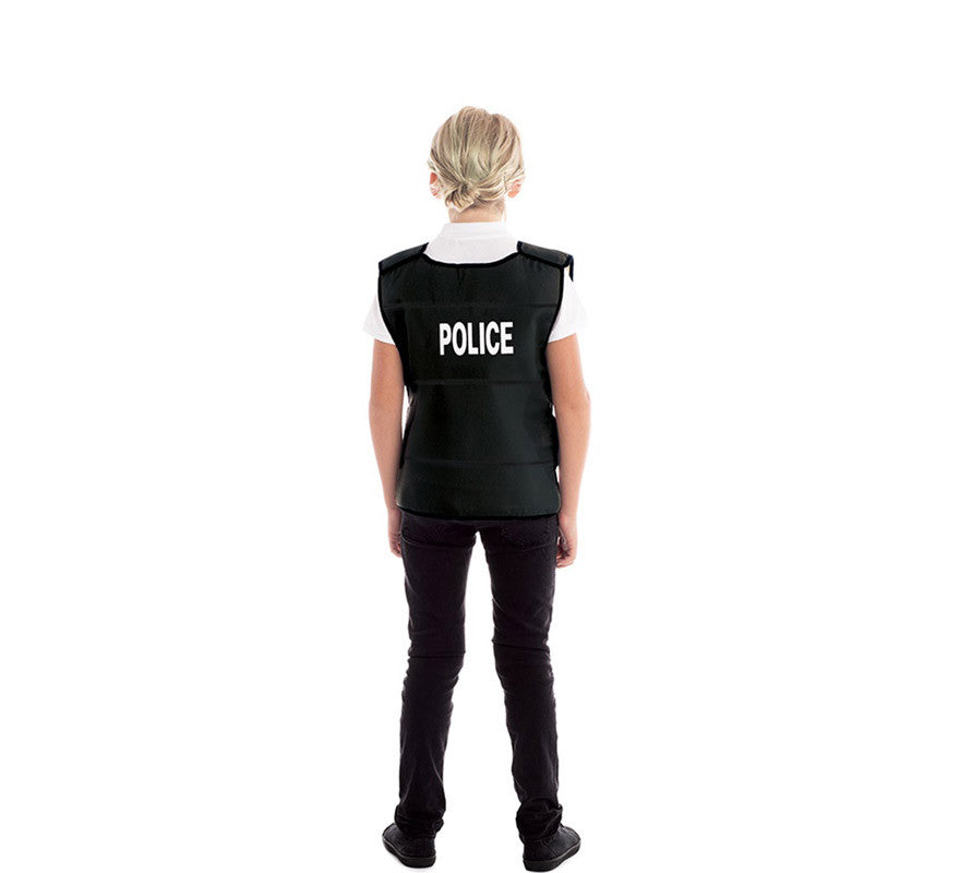 Translation missing: es.Chaleco negro de Policía para niño