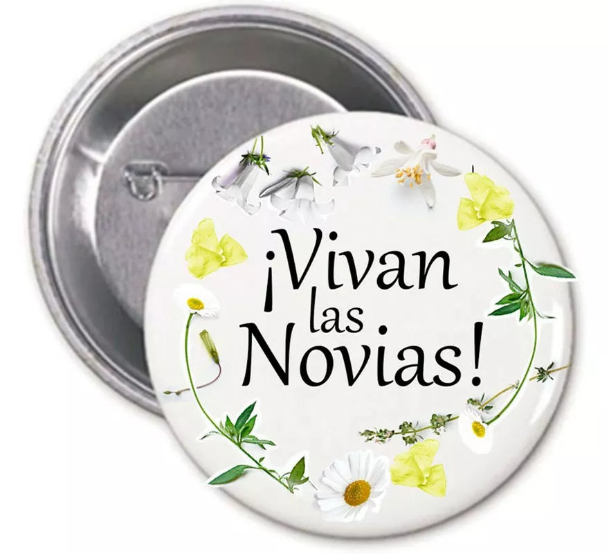 Translation missing: fr.Chapa Vivan Las Novias con motivos Florales