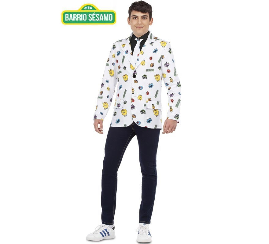 Translation missing: fr.Chaqueta de Barrio Sésamo blanca para hombre
