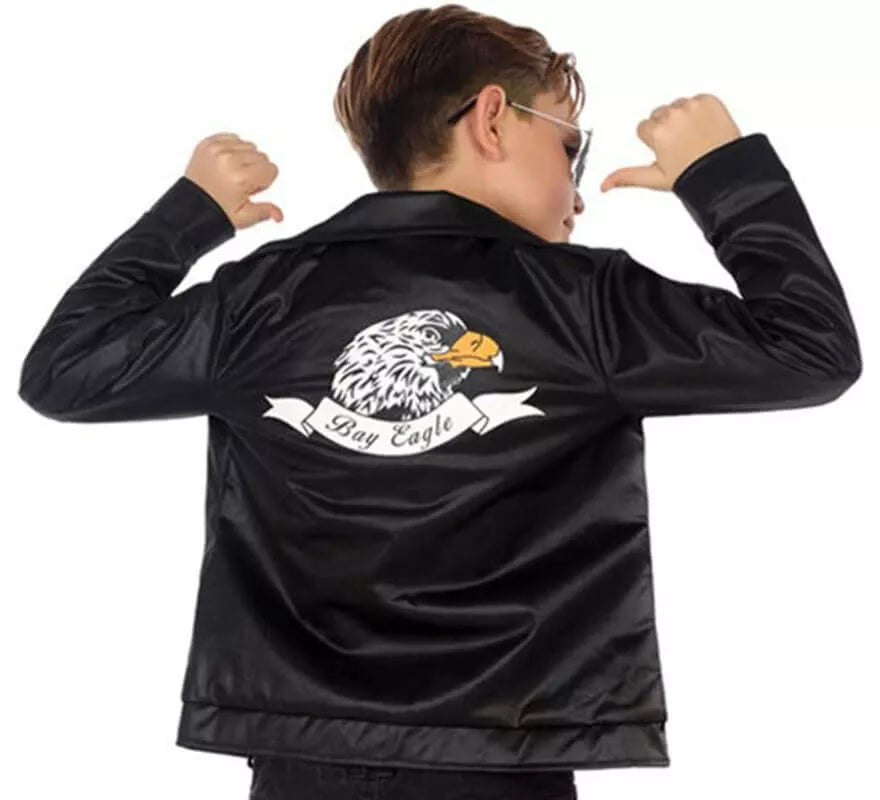 Translation missing: fr.Chaqueta de Estrella Rock negra para niño