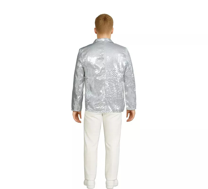 Translation missing: fr.Chaqueta de Lentejuelas Plateada para hombre