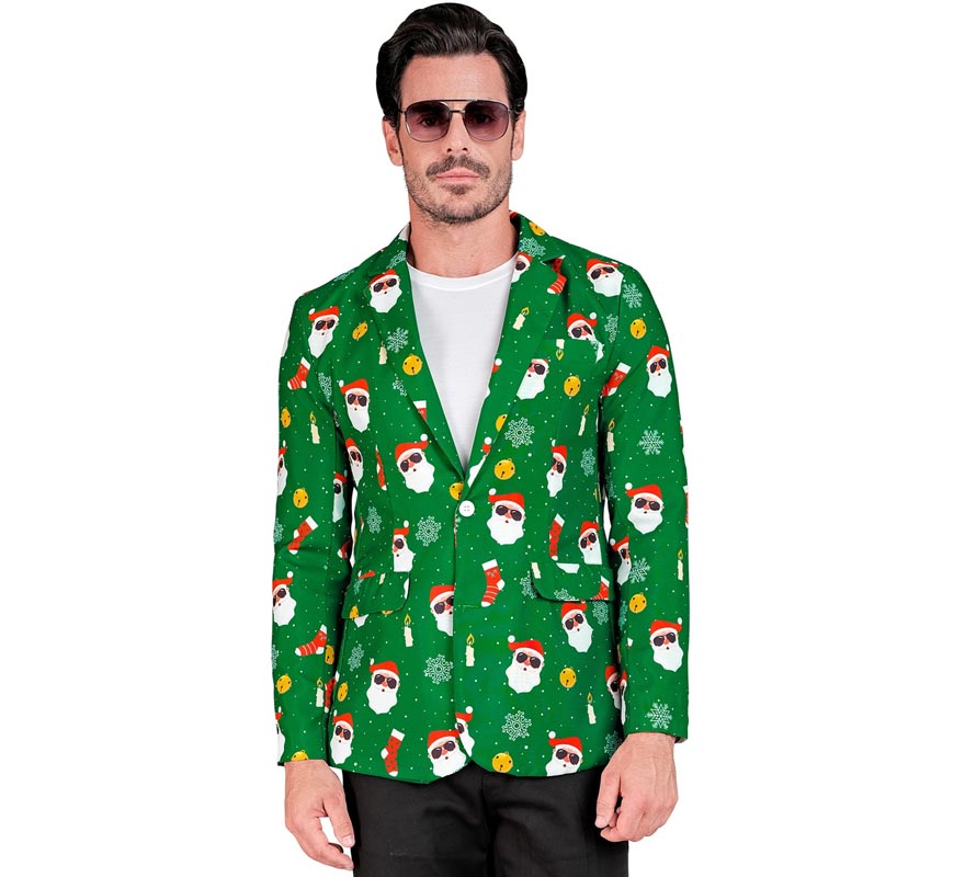 Translation missing: fr.Chaqueta de Papá Noel verde para hombre