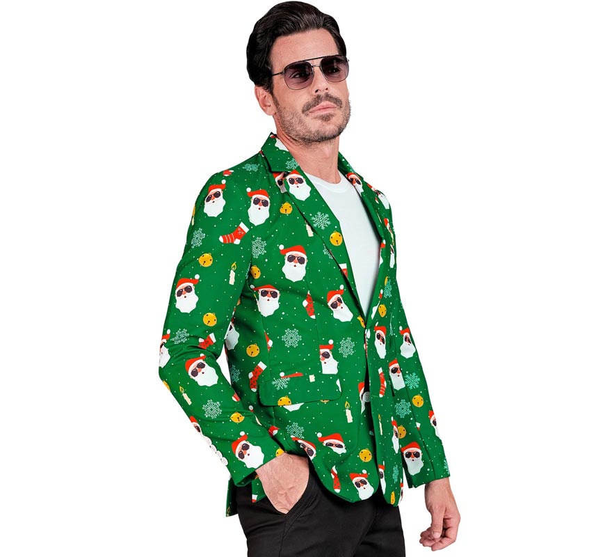 Translation missing: fr.Chaqueta de Papá Noel verde para hombre