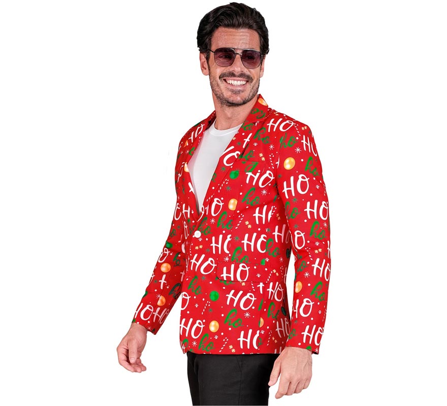 Translation missing: fr.Chaqueta Feliz Navidad ho ho rojo para hombre
