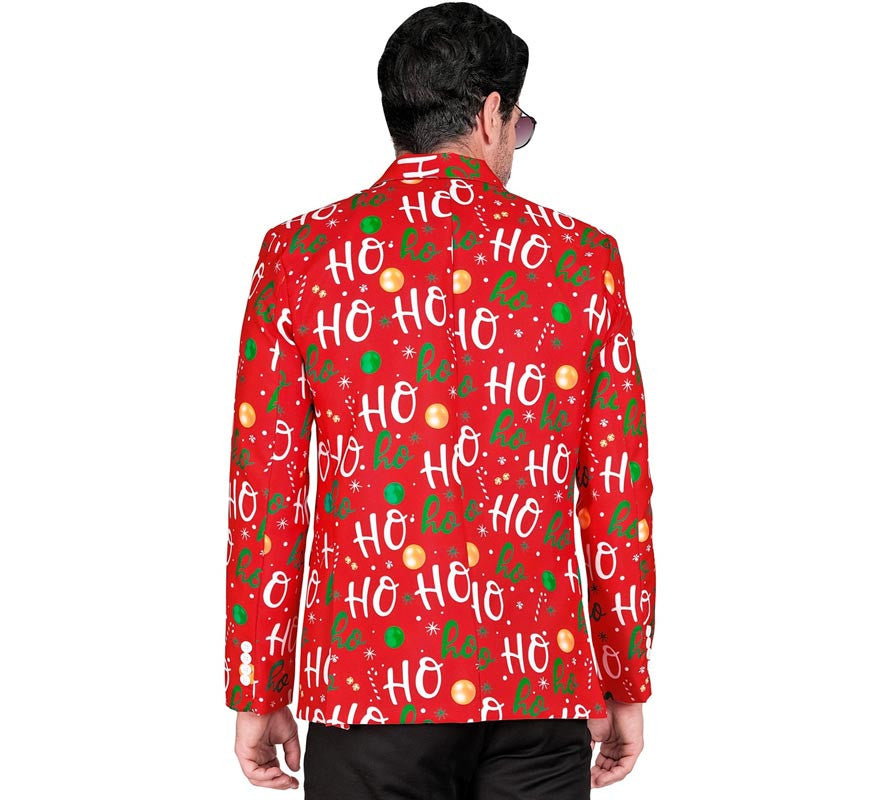 Translation missing: fr.Chaqueta Feliz Navidad ho ho rojo para hombre