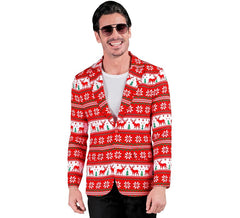Veste Merry Christmas rouge et blanche pour homme