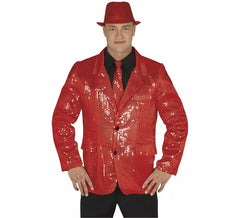 Veste à paillettes rouge