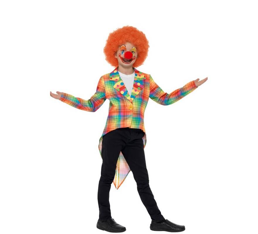 Translation missing: fr.Chaqueta o Frac Multicolor a cuadros de Payaso para niña
