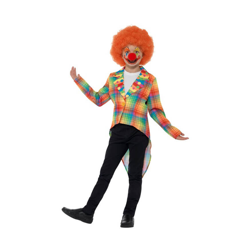 Translation missing: fr.Chaqueta o Frac Multicolor a cuadros de Payaso para niña