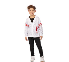 Veste universitaire blanche des années 1950 pour garçon