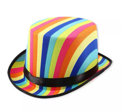 Chapeau haut de forme arc-en-ciel adulte