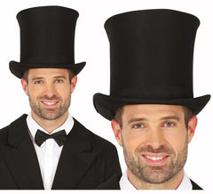Chapeau haut de forme anglais noir 21 cm adulte
