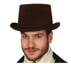 Chapeau haut de forme marron