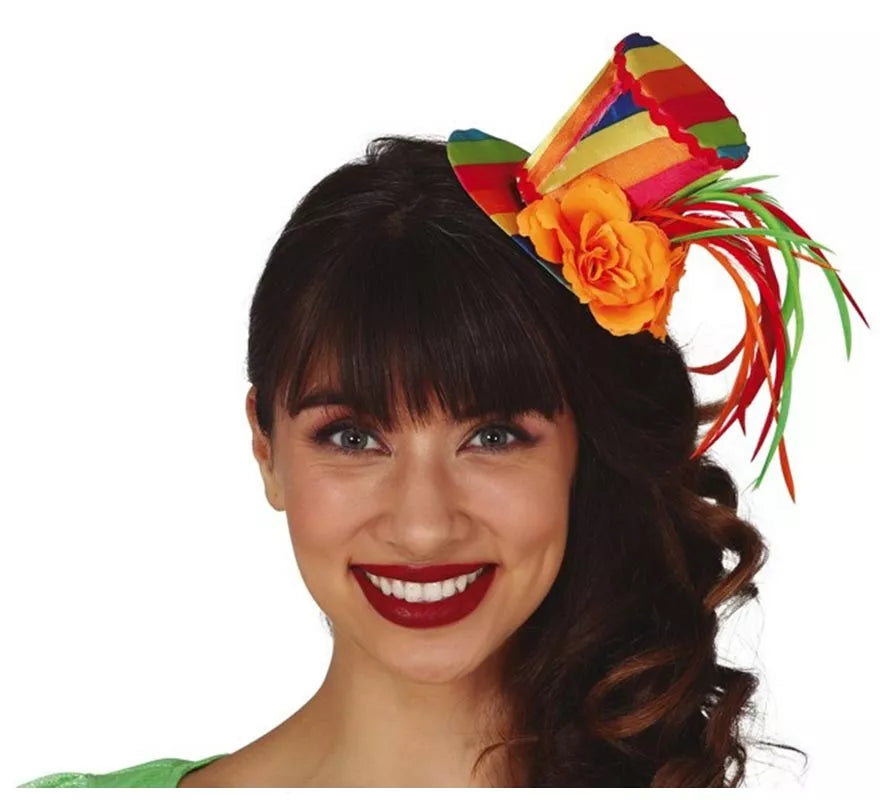 Translation missing: fr.Chistera Mini con Rosas Multicolor