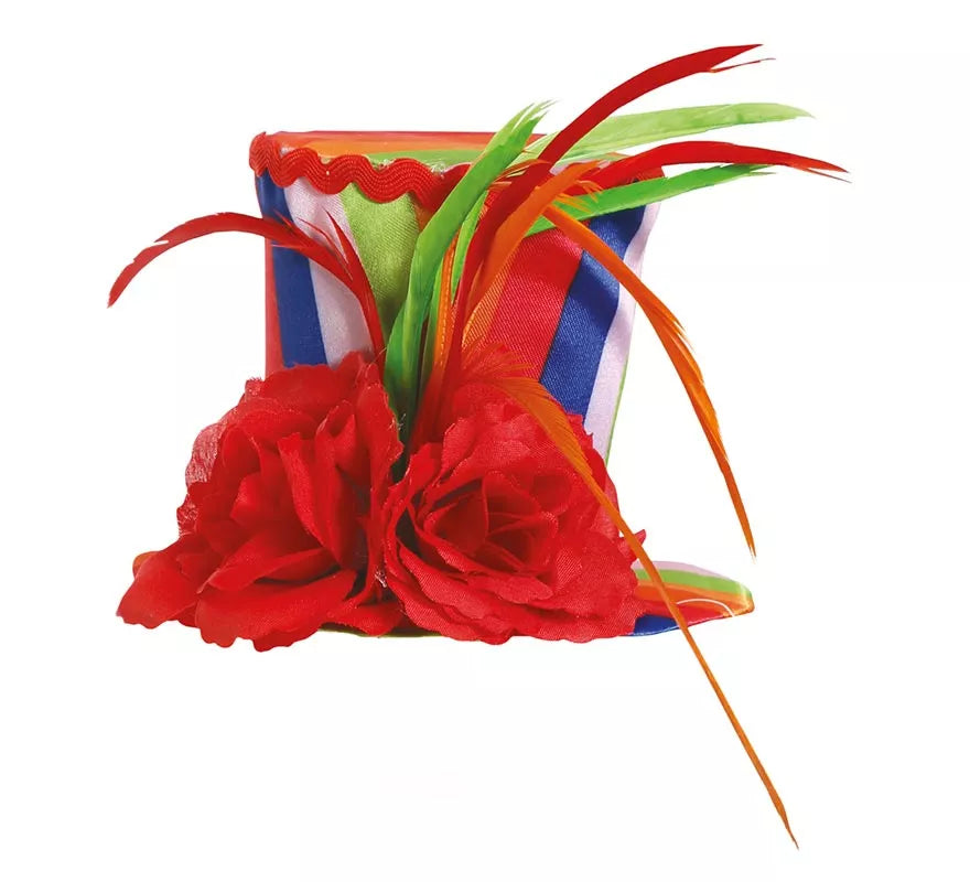 Chistera Mini con Rosas Multicolor