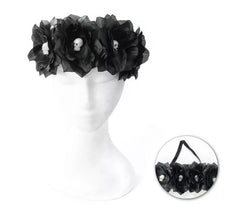 Bandeau avec Roses et Crâne
