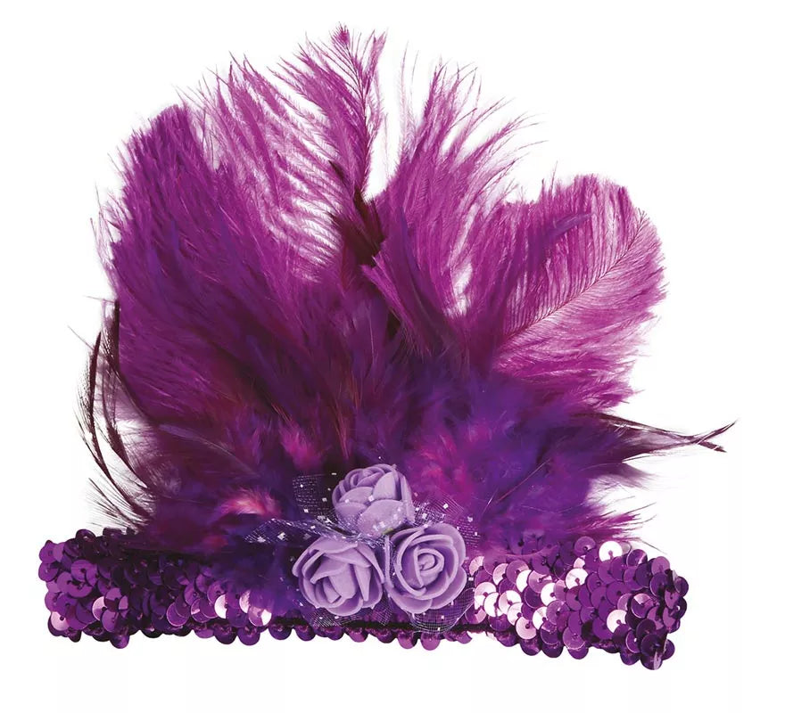 Translation missing: fr.Cinta de Lentejuelas Fucsia con Plumas