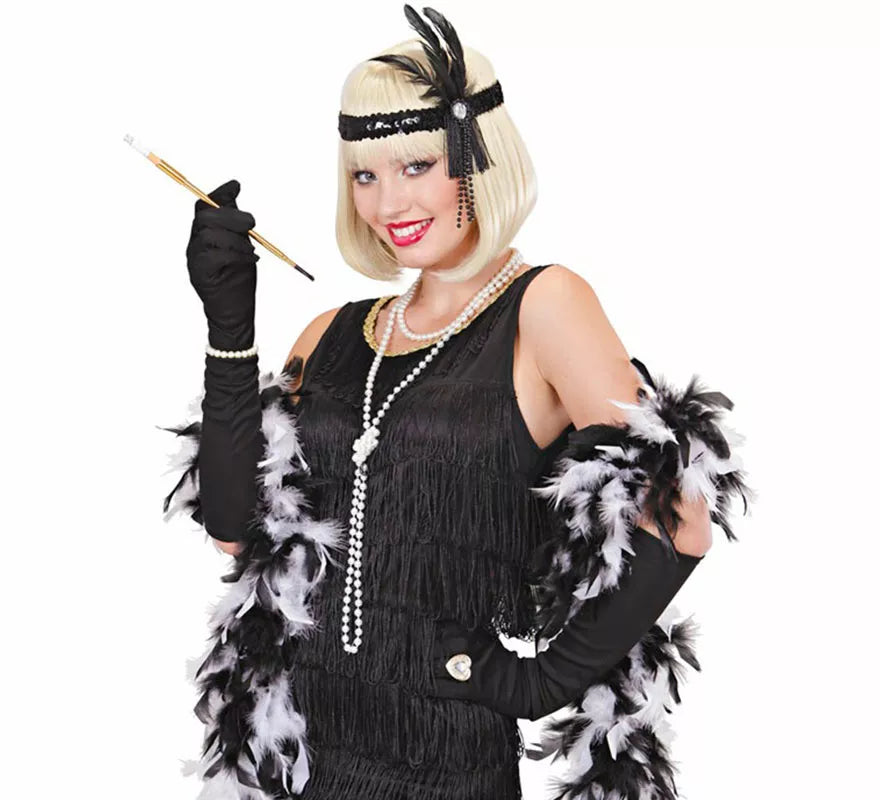 Translation missing: fr.Cinta negra con Plumas de Cabaret